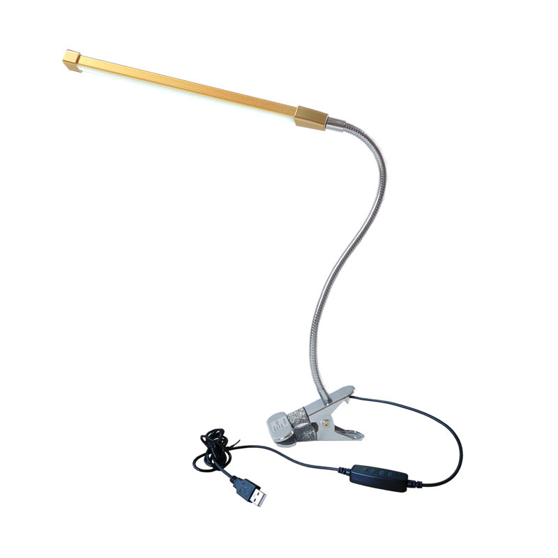 USB-klips LED stolna svjetiljka s zaštitom vida, 10 razina podešavanja jačine svjetla i podešavanje temperature boje