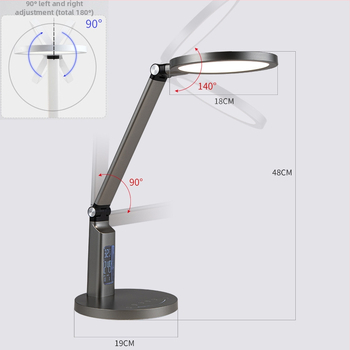 Studijska stolna lampa za čitanje s zaštitom vida — plastično sjenilo, dodirni prekidač, 220V, CRI ≥ 95, rasvjeta razine AA
