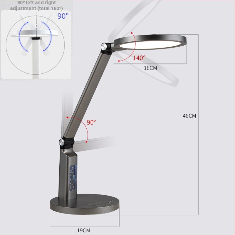 Studijska stolna lampa za čitanje s zaštitom vida — plastično sjenilo, dodirni prekidač, 220V, CRI ≥ 95, rasvjeta razine AA