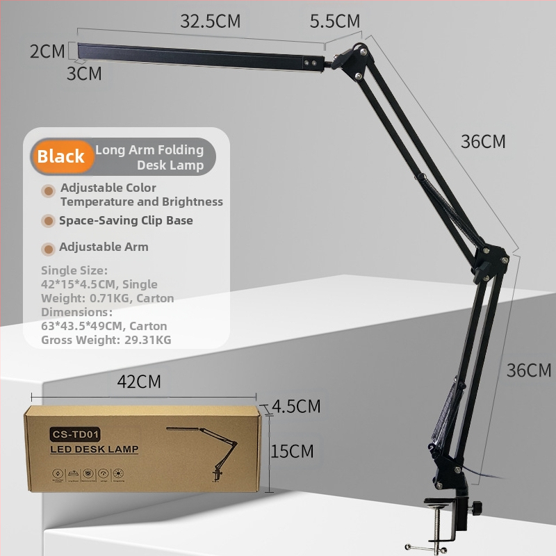 LED stolna svjetiljka za učenje s zaštitom očiju - 12W, aluminijsko sjenilo, napon ≤36V, CRI 80–89