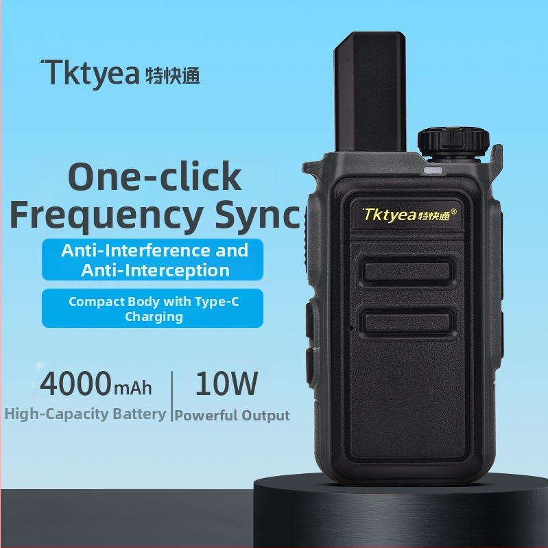 Prenosné rádio s 16 kanálmi, výstupný výkon 10 W, rozsah 1,5–3 km, teoretická vzdialenosť 3–5 km, batéria 4000 mAh