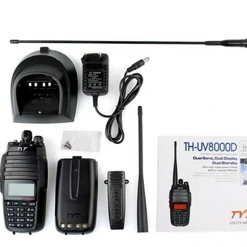 Tetong TH-UV8000D radio portabil: putere 10W, afișaj dual, 400–520 MHz, 256 canale, baterie LiPo 2600 mAh
