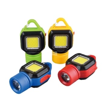COB prenosna LED svjetiljka za ključeve s USB punjenjem za kampiranje i nužno LED radno svjetlo; 3W, LED, baterija 150, ručno pokretanje energije