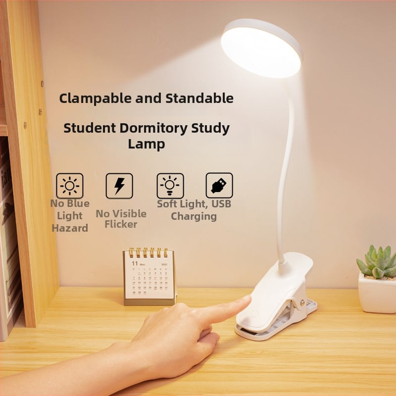 Beépített lítium akkumulátorral LED asztali lámpa érintéses kapcsolóval, CRI ≥95, AA-szintű megvilágítás, CE tanúsítvány, ideális tanuláshoz, kollégium és hálószoba