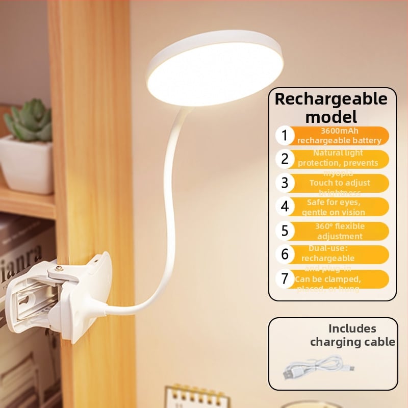 Beépített lítium akkumulátorral LED asztali lámpa érintéses kapcsolóval, CRI ≥95, AA-szintű megvilágítás, CE tanúsítvány, ideális tanuláshoz, kollégium és hálószoba