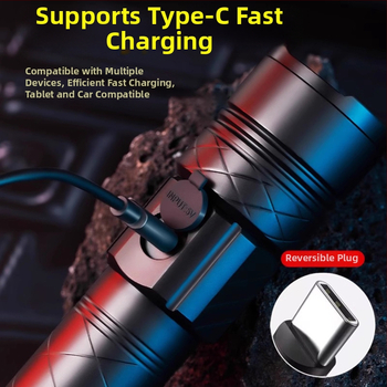 Χειρός LED φακός με εξαιρετικά φωτεινό φως, επαναφορτιζόμενος για εξωτερική χρήση, μακρύ εύρος δέσμης, μοντέλο AS-328