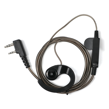 FeiXunteng Cască intercom cu agățătoare pentru ureche, design ne-in-urechi, cablu din folie de aluminiu, conector universal tip K cu o singură gaură