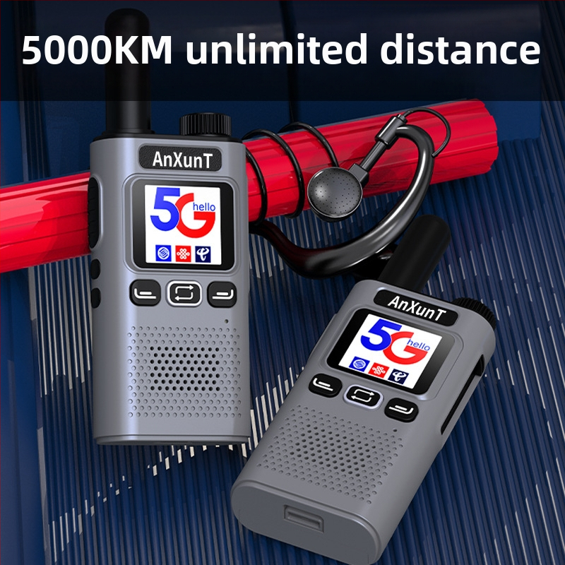 Anxuntong Walkie-Talkie kijelzővel, >50 km hatótávolság, 4000mAh Li-ion akkumulátor, interferencia elleni védelem