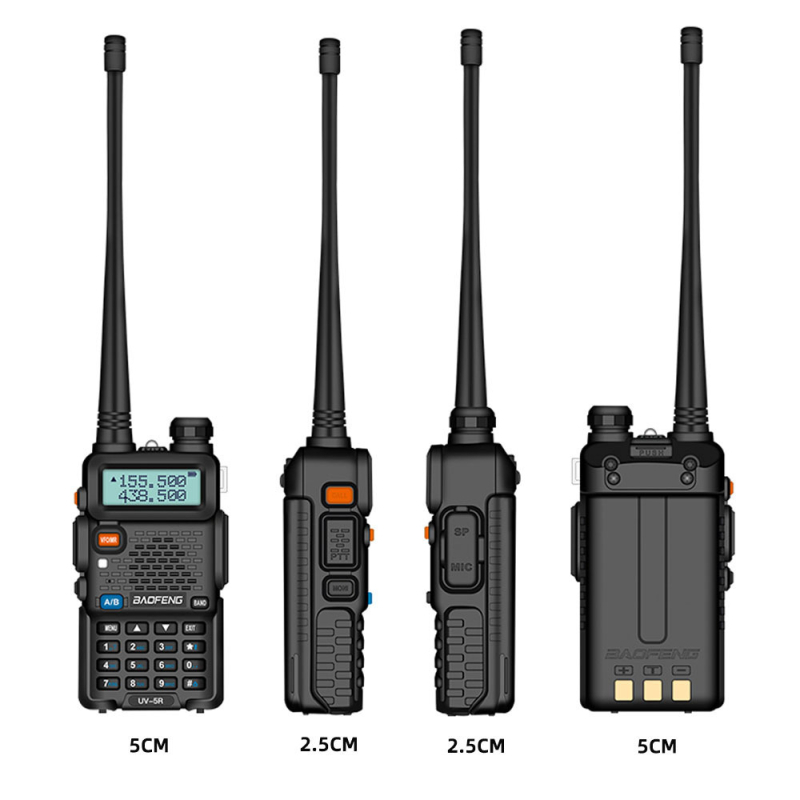 Baofeng UV-5R stație radio portabilă – ieșire 5/8W, 199 canale, baterie 2800 mAh, afișaj, rezistentă la căderi