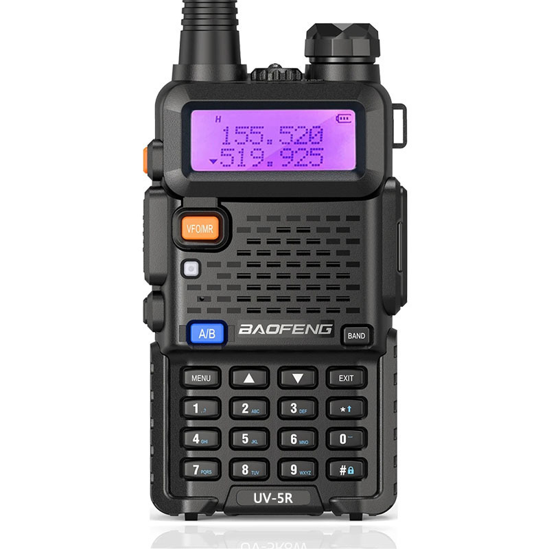 Baofeng UV-5R stație radio portabilă – ieșire 5/8W, 199 canale, baterie 2800 mAh, afișaj, rezistentă la căderi