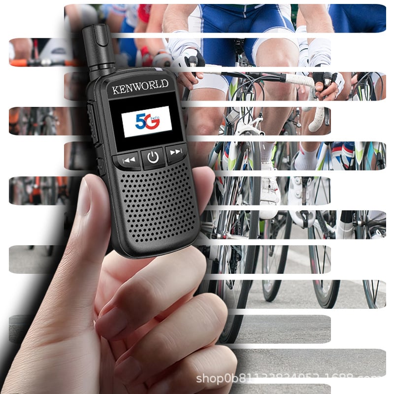 Kenworld Walkie-Talkie Mini 5G cu cartelă SIM — rază peste 50 km, rețea 4G, baterie 1200mAh, afișaj, anti-interferență
