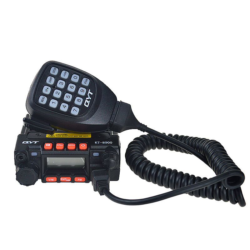 Radio montat în vehicul QYT KT8900 cu putere mare pentru tururi autonome și comunicații off-road; 136-174/400-480MHz, 25W, 200 canale, rază 5–10 km, alimentare 13,8V prin brichetă