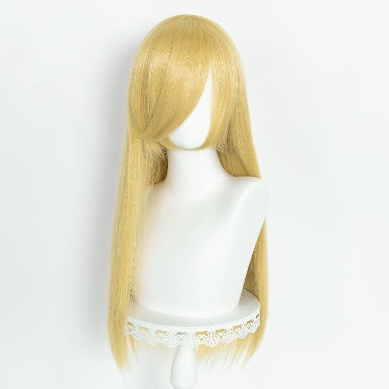 Perucă cosplay - lungă, dreaptă, cu breton, fibre sintetice rezistente la temperatură, stil anime, Silk Joy