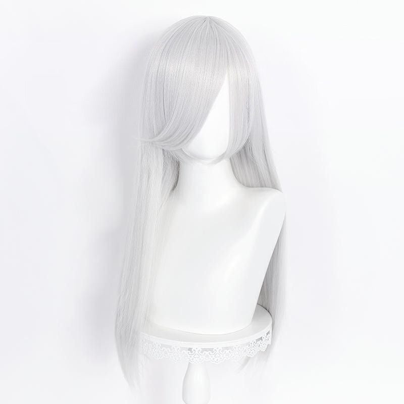 Perucă cosplay - lungă, dreaptă, cu breton, fibre sintetice rezistente la temperatură, stil anime, Silk Joy