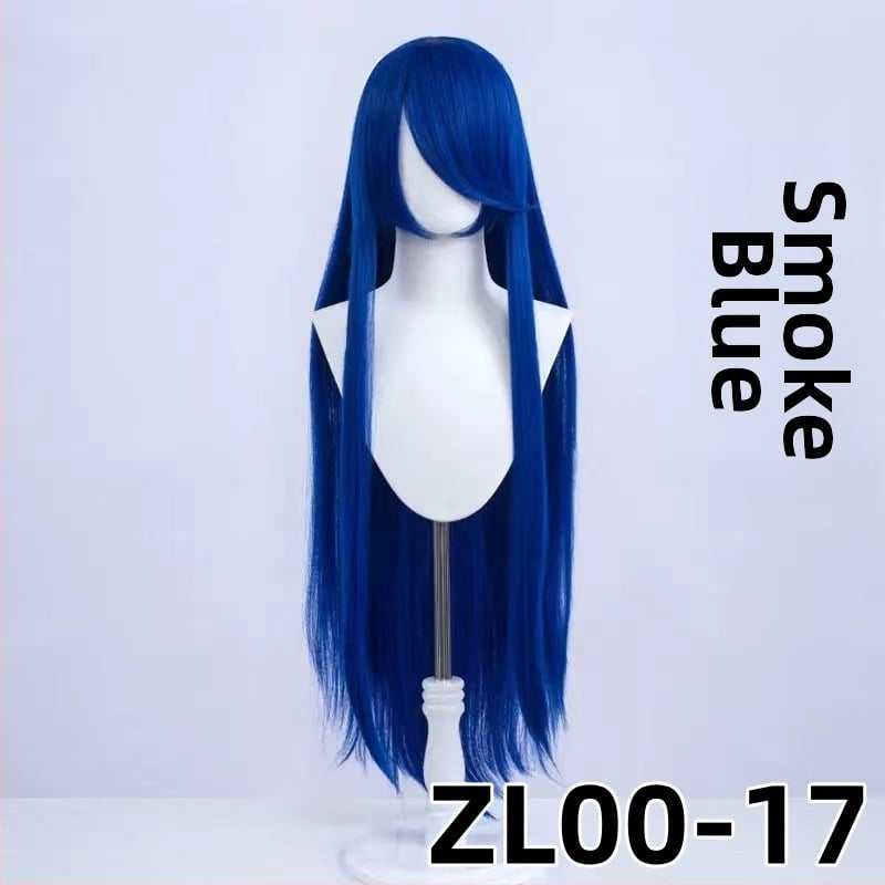 Perucă cosplay - lungă, dreaptă, cu breton, fibre sintetice rezistente la temperatură, stil anime, Silk Joy