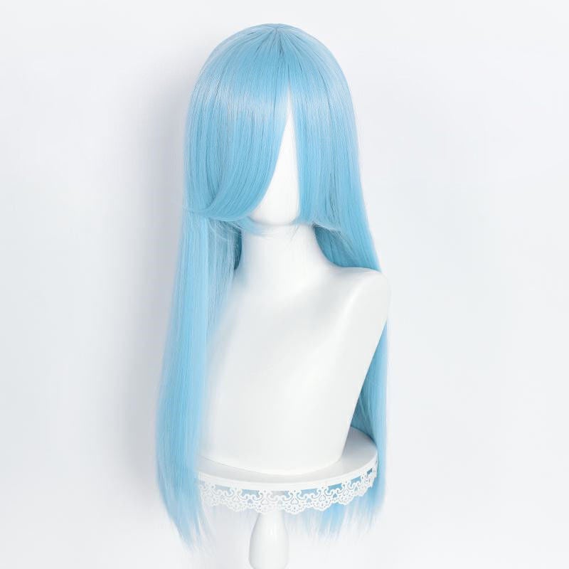 Perucă cosplay - lungă, dreaptă, cu breton, fibre sintetice rezistente la temperatură, stil anime, Silk Joy