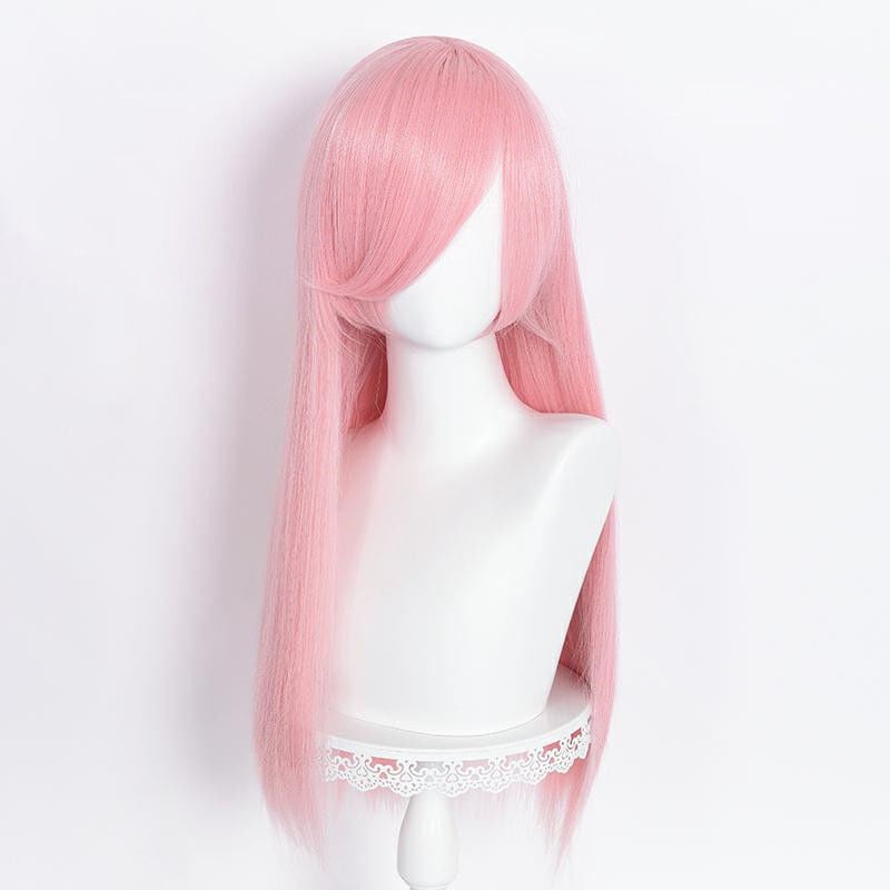 Perucă cosplay - lungă, dreaptă, cu breton, fibre sintetice rezistente la temperatură, stil anime, Silk Joy