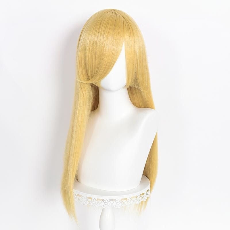 Perucă cosplay - lungă, dreaptă, cu breton, fibre sintetice rezistente la temperatură, stil anime, Silk Joy