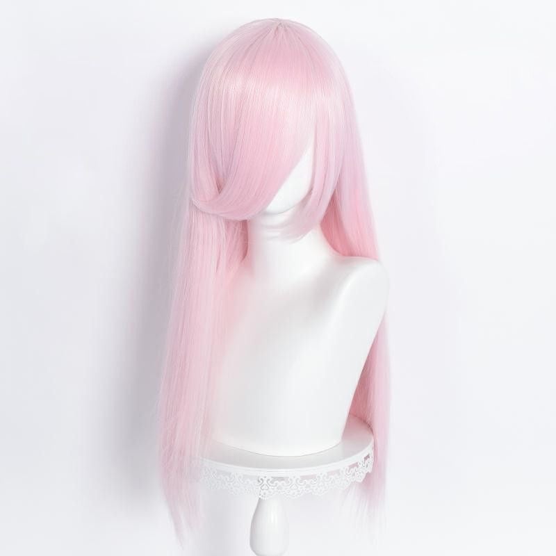 Perucă cosplay - lungă, dreaptă, cu breton, fibre sintetice rezistente la temperatură, stil anime, Silk Joy