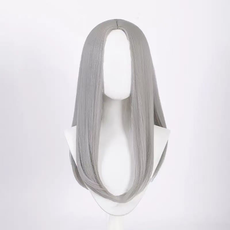 Perucă cosplay - lungă, dreaptă, cu breton, fibre sintetice rezistente la temperatură, stil anime, Silk Joy