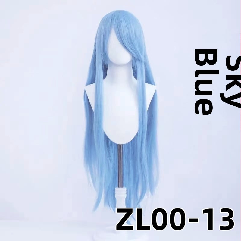 Perucă cosplay - lungă, dreaptă, cu breton, fibre sintetice rezistente la temperatură, stil anime, Silk Joy