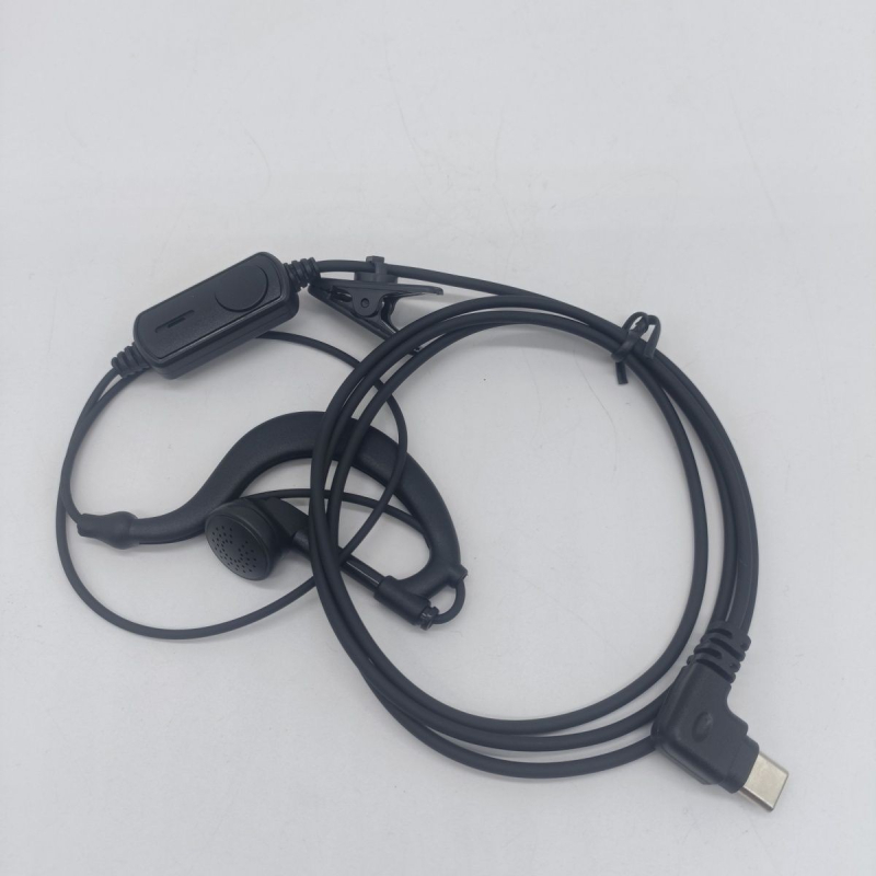 Walkie-Talkie headset Type-C kábel In-Ear klip-on, anti-interferencia, dosah 1.5–3 km
