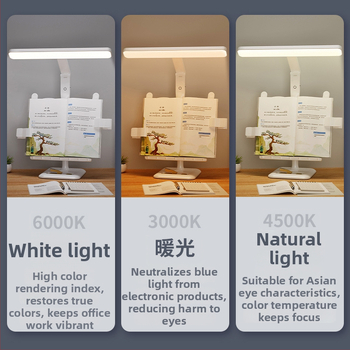 LED asztali lámpa tanuláshoz szemvédő funkcióval, érintéses kapcsoló, beépített lítium akkumulátor, CRI 80–89, CE tanúsítvány