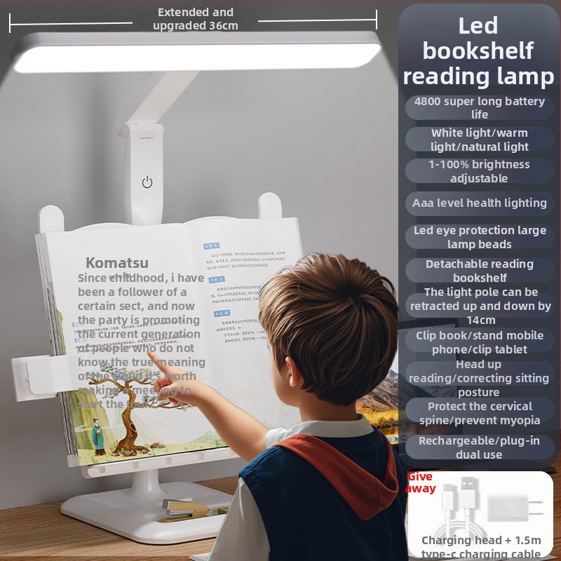 LED asztali lámpa tanuláshoz szemvédő funkcióval, érintéses kapcsoló, beépített lítium akkumulátor, CRI 80–89, CE tanúsítvány