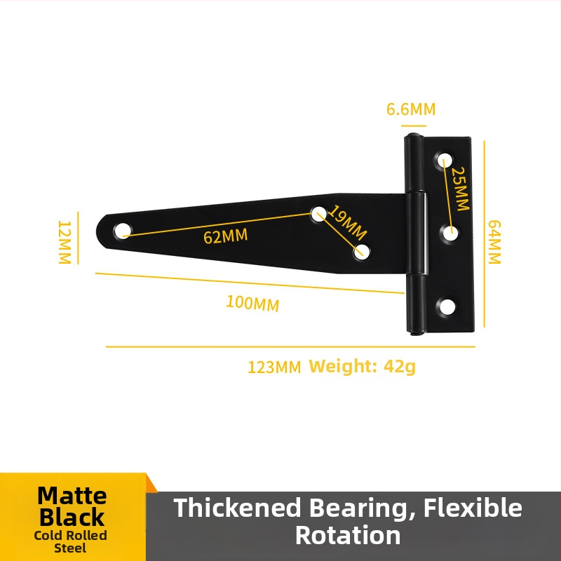 Μεντεσές Τ-σχήματος για πόρτες και φράχτες, σιδερένιος, σφράγιση, κωδικός προϊόντος 271