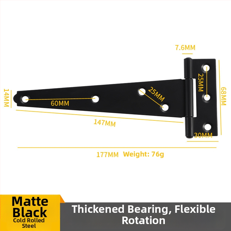 Μεντεσές Τ-σχήματος για πόρτες και φράχτες, σιδερένιος, σφράγιση, κωδικός προϊόντος 271