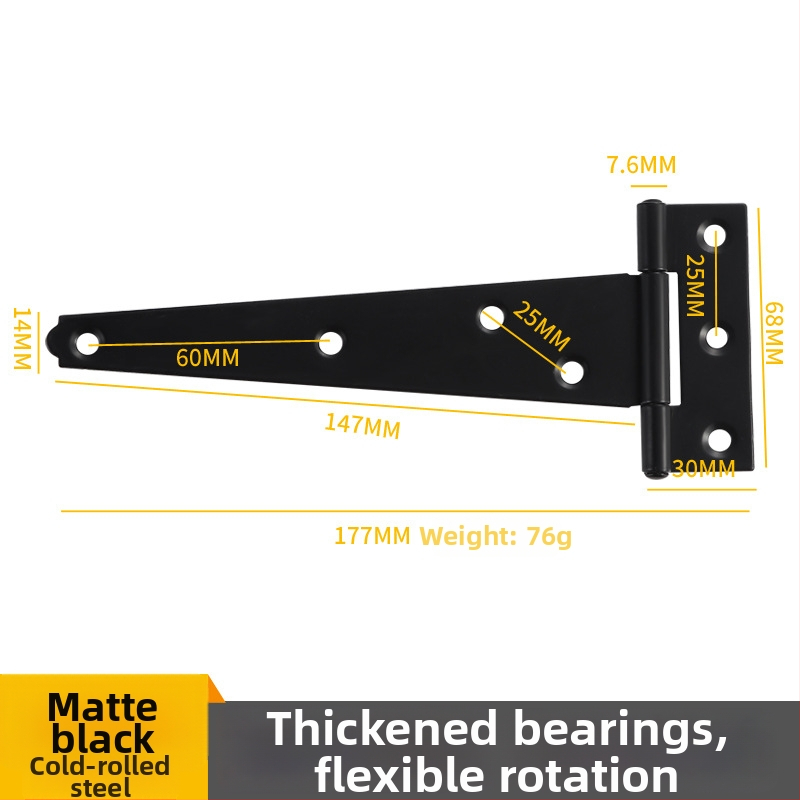 Μεντεσές Τ-σχήματος για πόρτες και φράχτες, σιδερένιος, σφράγιση, κωδικός προϊόντος 271