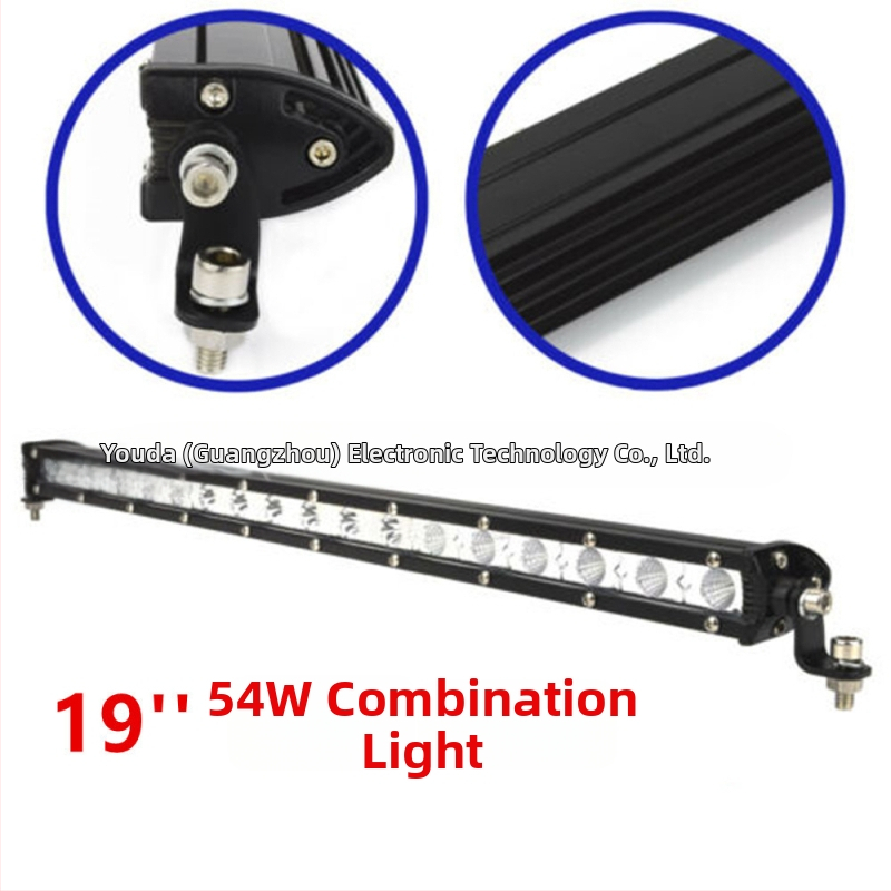 Auto LED pás – hliníkové puzdro, vstup 9–60V, výkon 18–72W, jas 1100–3500 lm, životnosť 20000 h, pracovné svetlo v jednej rade