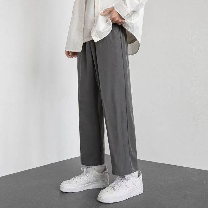 Férfi egyenes szárú corduroy nadrág lenanyagból, téli 2025, üzleti formális stílus