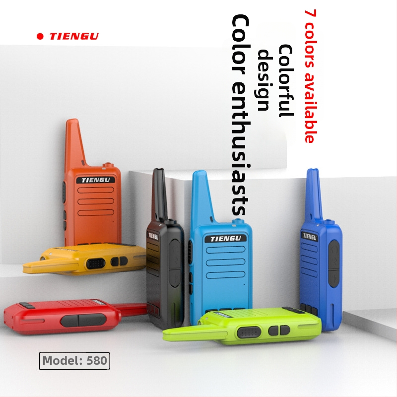 TIENGU 580 prenosné rádio, 400-470 MHz, 5W, 16 kanálov, rozsah 1,5-3 km, lítiová batéria