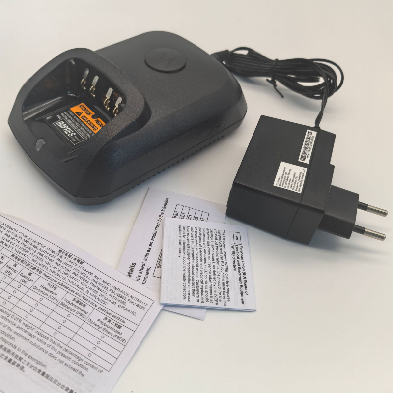 Punjač za Motorola P8668I radio, držač za punjenje WPLN4226A za litijsku bateriju PMNN4454, adapter punjač, otporan na pad.