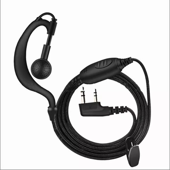 Set de căști Baofeng pentru radio cu cablu împletit, clemă pentru ureche în formă de K – fără baterie, rezistent la șocuri, rază până la 1,5 km