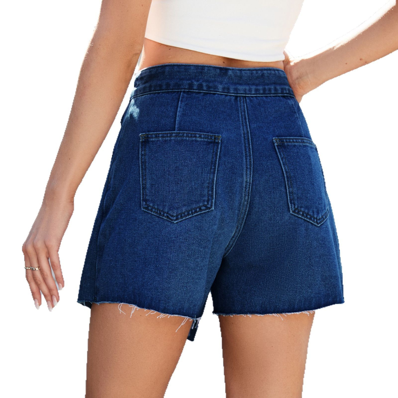 Isprane denim hlače sa srednjim strukom, ravni kroj, duljina 3/4, tkanina denim s pamuk i rayon smjesom, ulični stil
