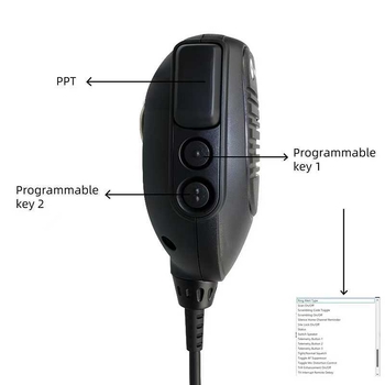 Audio dodatna oprema moto — Kompatibilno s MTM800/MTM5200, M8220, M8268, M8668, M8668i — Raspon 1,5–3 km — Bez baterije — Otporno na prašinu