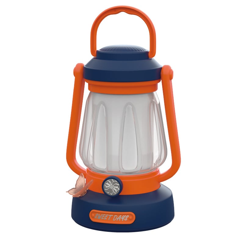 Φορτιζόμενο LED φανάρι κατασκήνωσης, φορητό εξωτερικό φως σκηνής με διακόπτη κουμπιού, 3.7V 2.3W