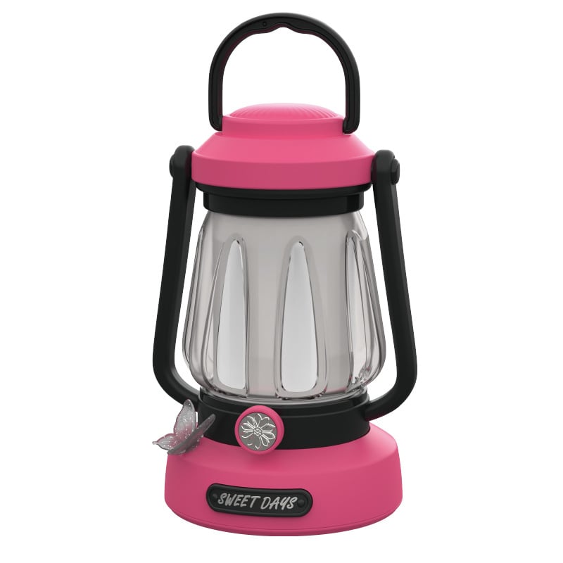 Φορτιζόμενο LED φανάρι κατασκήνωσης, φορητό εξωτερικό φως σκηνής με διακόπτη κουμπιού, 3.7V 2.3W