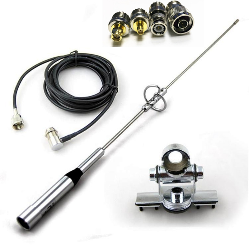 Kodomini комплект антени за автомобилна рация, 7 части: антена, клипс, фидер и адаптер