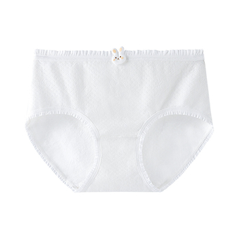 Παιδικά αντιβακτηριακά βαμβατικά εσώρουχα για κορίτσια, 90–95% βαμβάκι, μεσαία μέση, διαπνέουσα ζακάρ ύφανση