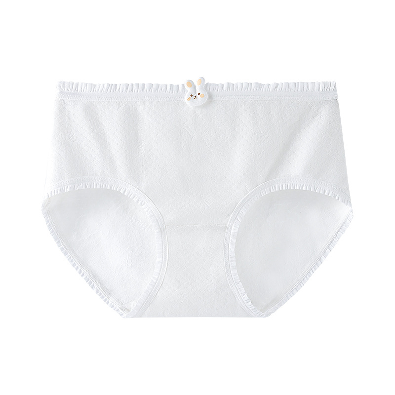 Παιδικά αντιβακτηριακά βαμβατικά εσώρουχα για κορίτσια, 90–95% βαμβάκι, μεσαία μέση, διαπνέουσα ζακάρ ύφανση