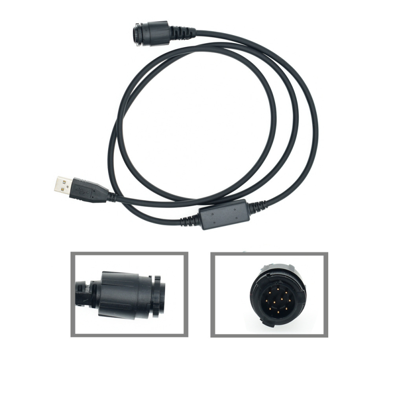 USB kabel za upis frekvencija za XPR4500, DG4100M, XTL2500, M8668 i XTL5000 — domet 10–50 km, RF izlazna snaga 1 W, bez baterije
