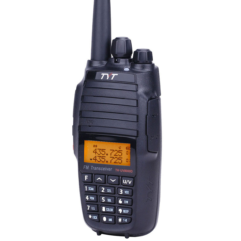 TYT TH-UV8000D kültéri analóg walkie-talkie, nagy teljesítmény, dupla kijelző, 128 csatorna, 10W kimenet, 2200 mAh Li-ion akkumulátor