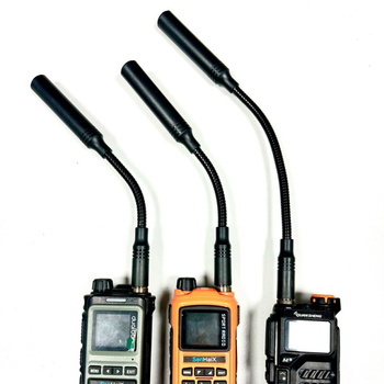 Antena gooseneck pentru radio portabil, acoperire UV, conector SMA, rază 3–5 km, anti-interferență, fără baterie
