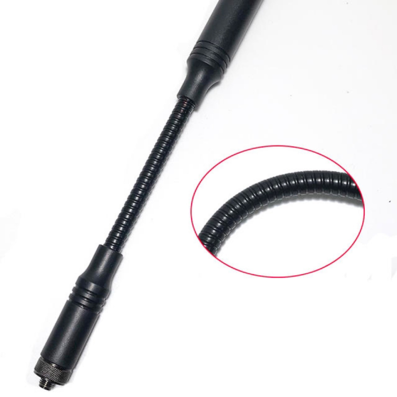 Antena gooseneck pentru radio portabil, acoperire UV, conector SMA, rază 3–5 km, anti-interferență, fără baterie