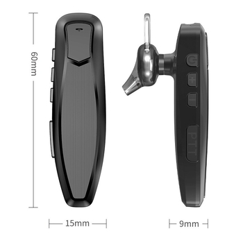 Walkie-Talkie Bluetooth vezeték nélküli headset, zavarvédelmi technológia, hatótávolság 1,5–3 km, 800 mAh Li-ion akkumulátor