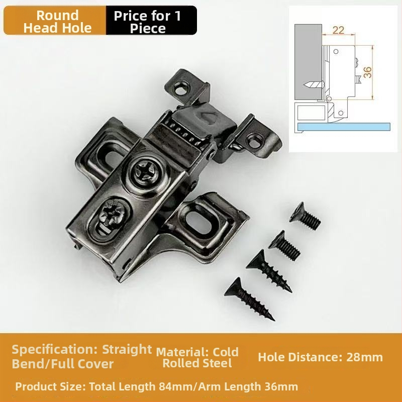 Μεντεσές πόρτας ντουλάπας – σιδερένιος, ηλεκτροχρωμιωμένος, πάχος 1 mm, Lingzhi