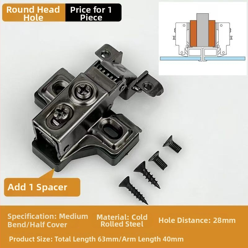 Μεντεσές πόρτας ντουλάπας – σιδερένιος, ηλεκτροχρωμιωμένος, πάχος 1 mm, Lingzhi